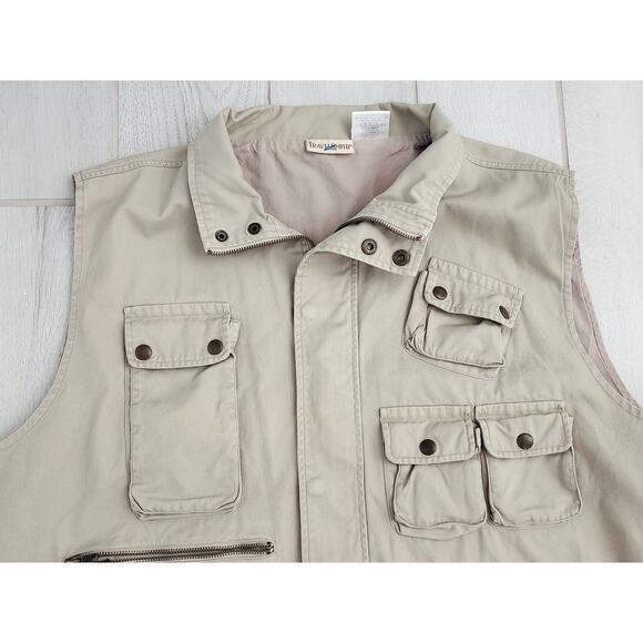 TravelSmith Fishing Hiking Vest Men's XL Snap Pockets Outdoor Zip Safari Utility - Picture 3 of 8